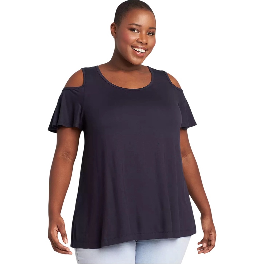 Lane Bryant, Cold-Shoulder Swing-Tee 3X (Size 22/24) NWT